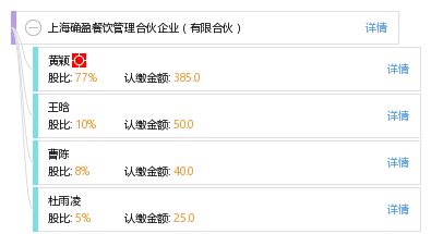 上海確盈餐飲管理合伙企業有限合伙食品經營業務概述